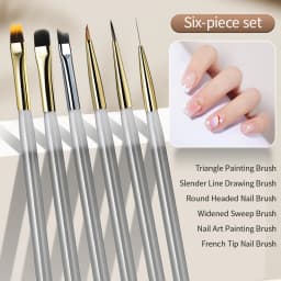 RSNAIL Nail Art Brush Set Vintage Checker Brush Ultra-Fine Drawing Painting Brushes Nail Art Kit with Y2K Style Manicure Tools