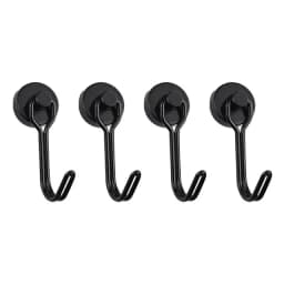 Heavy 1/2/4/8Pcs Duty Magnetic Hooks Strong Neodymium Magnet Hook Black Silver Swivel Hook Kitchen Refrigerator Hanging Tools