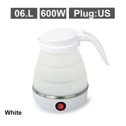 Mini foldable electric kettle 0.6L portable electric kettle household travel water heater silicone compression 110V-220V