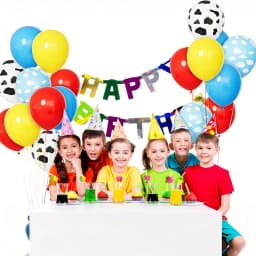 67pc Blue Yellow Red Balloon Arch Kit Boys' Birthday Shower Decor Story Theme Cloud Cow Printing Balloon Birthday Party Supplies