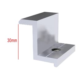 10Pcs Solar Photovoltaic Brackets Aluminum-Alloy Clamp For Solar Module Solar Panel Racking Mounts Accessories PV End Clamps