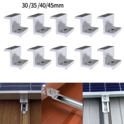 10Pcs Solar Photovoltaic Brackets Aluminum-Alloy Clamp For Solar Module Solar Panel Racking Mounts Accessories PV End Clamps