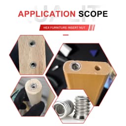 304 Stainless Steel Hex Drive Insert Nuts Woodworking Wood Insertnut Furniture Nut Table Desk Chair Bed Nutsert M4 M5 M6 M8