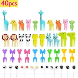 Small Fruit Forks For Children Kids Cute Animal Food Picks Snack Toothpicks Lunch Bento Box Accessories