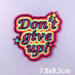 Colorful Letters Applique Iron On Patches For Clothing Stickers Cartoon Phrases Embroidered Patches On Clothes Fusible Badges