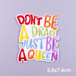Colorful Letters Applique Iron On Patches For Clothing Stickers Cartoon Phrases Embroidered Patches On Clothes Fusible Badges