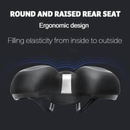 PU Leather Sponge Padded Bike Saddle MTB Mountain Road Cycling Seat Comfortable Soft Shockproof Memoryfoam Cushion for Men Women