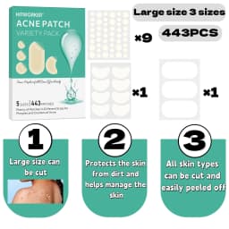 Hydrocolloid Acne Patch Facial Cleansing Care Essence, Tool Accessory, Invisible and Waterproof, Suitable for All Skin Types