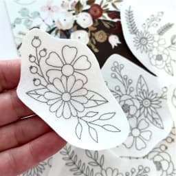 Water Soluble Stabilizer Embroidery Patterns Stick Stitch Embroidery Flower Paper Floral Daisy Designs Wash Stabilizer