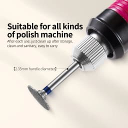 Diamond Nail Grinding Heads for Electric Drills Removable Polish/Cuticle Trim Bits Professional Manicure Pedicure Tool Flat Disk