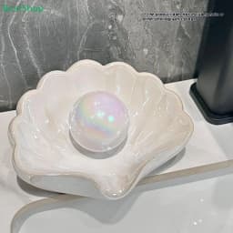 ♥♥♥Shell Soap Box,Bathroom Soap Drainage Box,Luxury Soap Holder Bathroom Accessories