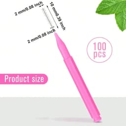 100Pcs Interdental Brush Toothpick Dental Tooth Flossing Head Oral Dental Hygiene Flosser Cleaners Tooth Cleaning Tool