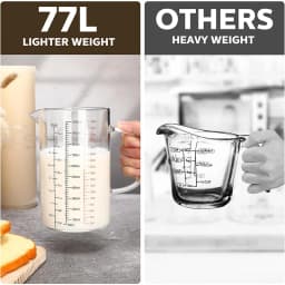 High Borosilicate Glass Measuring Cups Clear Glass Scale Cup With Handle V Shaped Spout Kitchen Glass Measuring Beaker