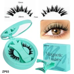 Magnetic Fake Eyelashes Set Reusable 3D Glue-free Waterproof Natural False Eyelashes With Travel-friendly Applicator