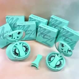 Magnetic Fake Eyelashes Set Reusable 3D Glue-free Waterproof Natural False Eyelashes With Travel-friendly Applicator