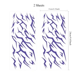 4 Sheets Waterproof Huntrix Temporary Tattoos for Women Men Face Body Art Blacklight Party Cosplay Body Stickers for Performance