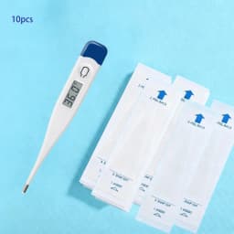 Digital Thermometer kit with Disposable Cover Hygiene Sanitary to Test Oral Ampit Rectal Fever Temperature Thermometers Sleeves