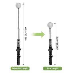 Retractable Golf Swing Training Aid Portable Grip with Click Feedback for Golf Practice & Training