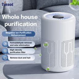 TINSOL New Mini Air Purifier HEPA Filter uses negative ion technology to eliminate formaldehyde odors smoke and dust particles