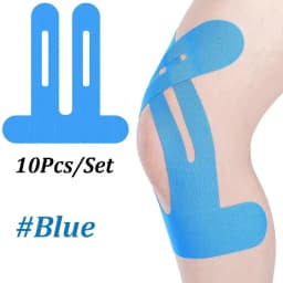 10PCS Precut Kinesiology Tape For Knees,Waterproof Elastic Breathable Knee Tape,Athletic Tape Provide Support Stability Running