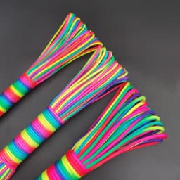 5/10/31meters 2mm/3mm/4mm Diameter Rainbow Pope 7 Strands Parachute Rope Climbing Camping Survival Gear Parachute Rope Bracelet