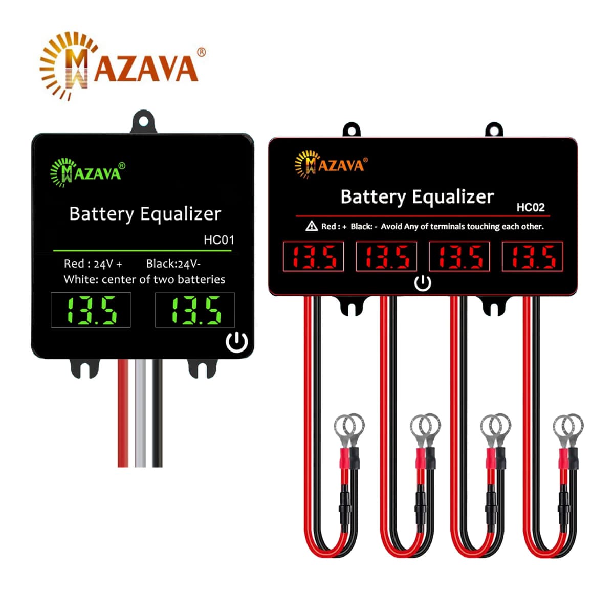 MAZAVA HC01 HC02 24V 48V Touch Switch Battery Equalizer Batteries Voltage balancer 4P Active Lead Acid Battery Controller