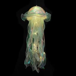 Jellyfish Lamp Portable Flower Atmosphere Night Light Girl Room Hanging Light Decorations Handmade DIY Ceiling Lantern Ornaments