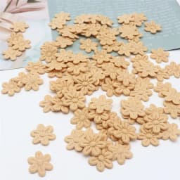 100pcs/pack five petal flower embossing DIY children hair accessories hairpin accessories accessories material cloth sticker 2cm