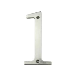 1pc 101mm Modern House Number Outdoor 4 inch Silver Zinc Alloy Apartment Door Numbers Mailbox Address Sign #0-9 With Screws