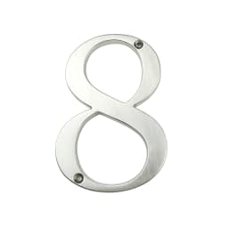 1pc 101mm Modern House Number Outdoor 4 inch Silver Zinc Alloy Apartment Door Numbers Mailbox Address Sign #0-9 With Screws