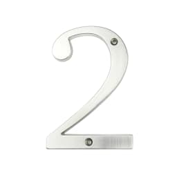1pc 101mm Modern House Number Outdoor 4 inch Silver Zinc Alloy Apartment Door Numbers Mailbox Address Sign #0-9 With Screws