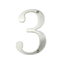 1pc 101mm Modern House Number Outdoor 4 inch Silver Zinc Alloy Apartment Door Numbers Mailbox Address Sign #0-9 With Screws