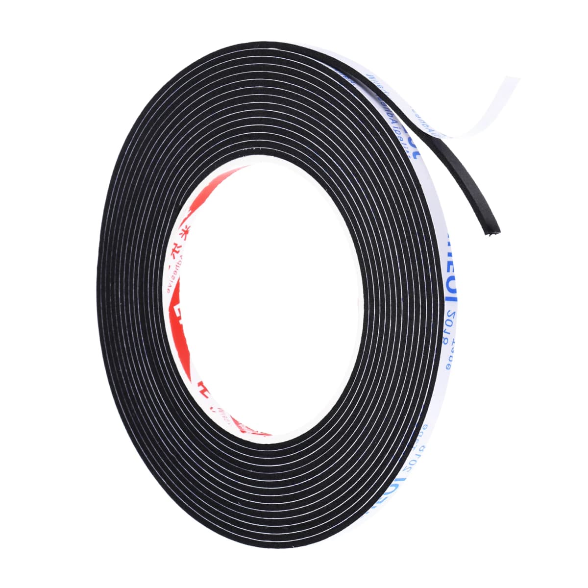 2/5m EVA Black Foam Sealing Tape Single Sided Self-adhesive Foam Insulation Tape Weather Stripping Window Door Seal Strip