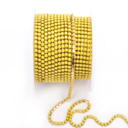VC SS6 Porcelain Opal Gold Glass Rhinestone Cup Chain Glitter Crystal Rhinestone Trim For DIY Wedding Dress Decoration