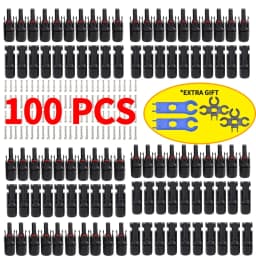 Free Shipping 400/200/100/10 Pcs Solar Connector PV Plug 1000V DC 30A Connectors Kit for Photovoltaic PV/MC Cable 2.5/4/6mm²