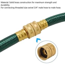 Two-Way Female Connector Solid Brass Irrigation Garden Hose 3/4 Bi-directional Female Head Water Pipe Joint Connectors