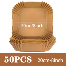 Air Fryer 50/100PCS Bakeware Disposable Paper Tray Non-Stick Mat Oil-proof Liner Non-Stick Mat for Kitchen Oven Baking Paper