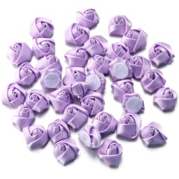 10/20/50Pcs Satin Fabric Rose Flowers Handmade Satin Ribbon Flower for DIY Brooch Hairwear Party Clothing Decoration Supplies