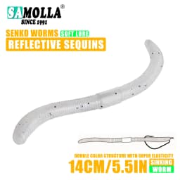 10cm/14cm 10/15pcs/bag Soft Bait Senko Worm Wacky Stick Worm Baits Leurre Souple Wobblers For All Fish Pesca Bass Fishing Lure