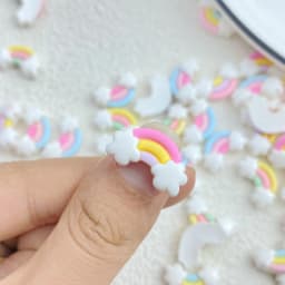 30Pcs New Cute Resin Mini Colorful Rainbow Series Flat Back Free Shipping Manicure Parts Embellishments For Hair Bows Accessorie