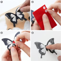 18Pcs Black White Butterfly Wall Stickers Decor 3D Removable Glitter Butterflies Home Decoration Wedding Living Room Ornaments