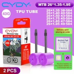 43g CYDY TPU Tube MTB 26 27.5 Bike Inner Camera 26/27.5x1.35 1.4 1.5 1.75 1.85 1.95 Inch Pneu Mountain Bicycle Tire 26/27.5 Tyre