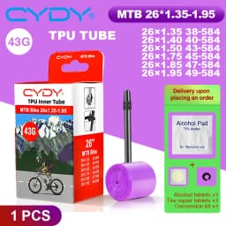 43g CYDY TPU Tube MTB 26 27.5 Bike Inner Camera 26/27.5x1.35 1.4 1.5 1.75 1.85 1.95 Inch Pneu Mountain Bicycle Tire 26/27.5 Tyre