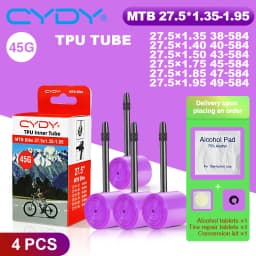 43g CYDY TPU Tube MTB 26 27.5 Bike Inner Camera 26/27.5x1.35 1.4 1.5 1.75 1.85 1.95 Inch Pneu Mountain Bicycle Tire 26/27.5 Tyre