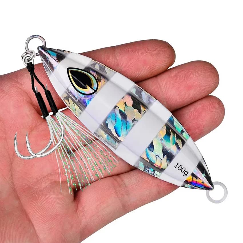 1PC Slow Jig 40g 60g 80g 100g Fishing Lure Casting Jigging Bait Spoon Metal Fish Saltwater Artificial Hard Bait Tackle