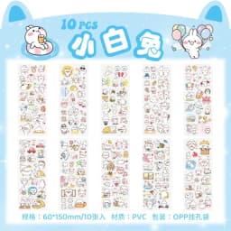 10pcs/pack Cartoon Patterns Decorative Stationery Stickers Colorful Dream Scrapbooking DIY Diary Album Planner Custom Stickers