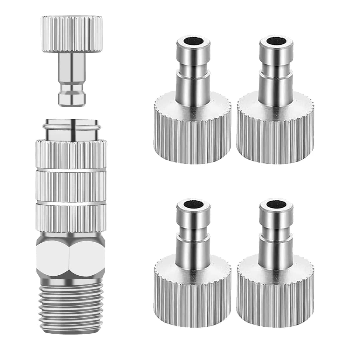JOYSTAR Airbrush Quick Disconnect Coupler Release Fitting Adapter Kit with 5 pcs 1/8" Female Connectors and 1 Male Adaptor