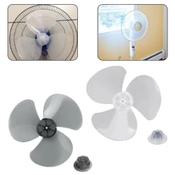 14Inch 3 Leaves Plastic Fan Blade Electric Fan Accessories Household Standing Pedestal Fan Blade Table Fanner With Nut Cover