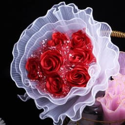28cmx4yard Flower Wrapping Paper Gold Silver Pearl edge Wave Yarn Flower Packaging Lace Mesh Florist Handmade Bouquet Gift Decor