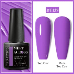 MEET ACROSS 7ml Rose Red Fluorescent Gel Nail Polish Neon Sparky Semi Permanent Soak Off Nail Art UV LED Gel Varnish For Nails